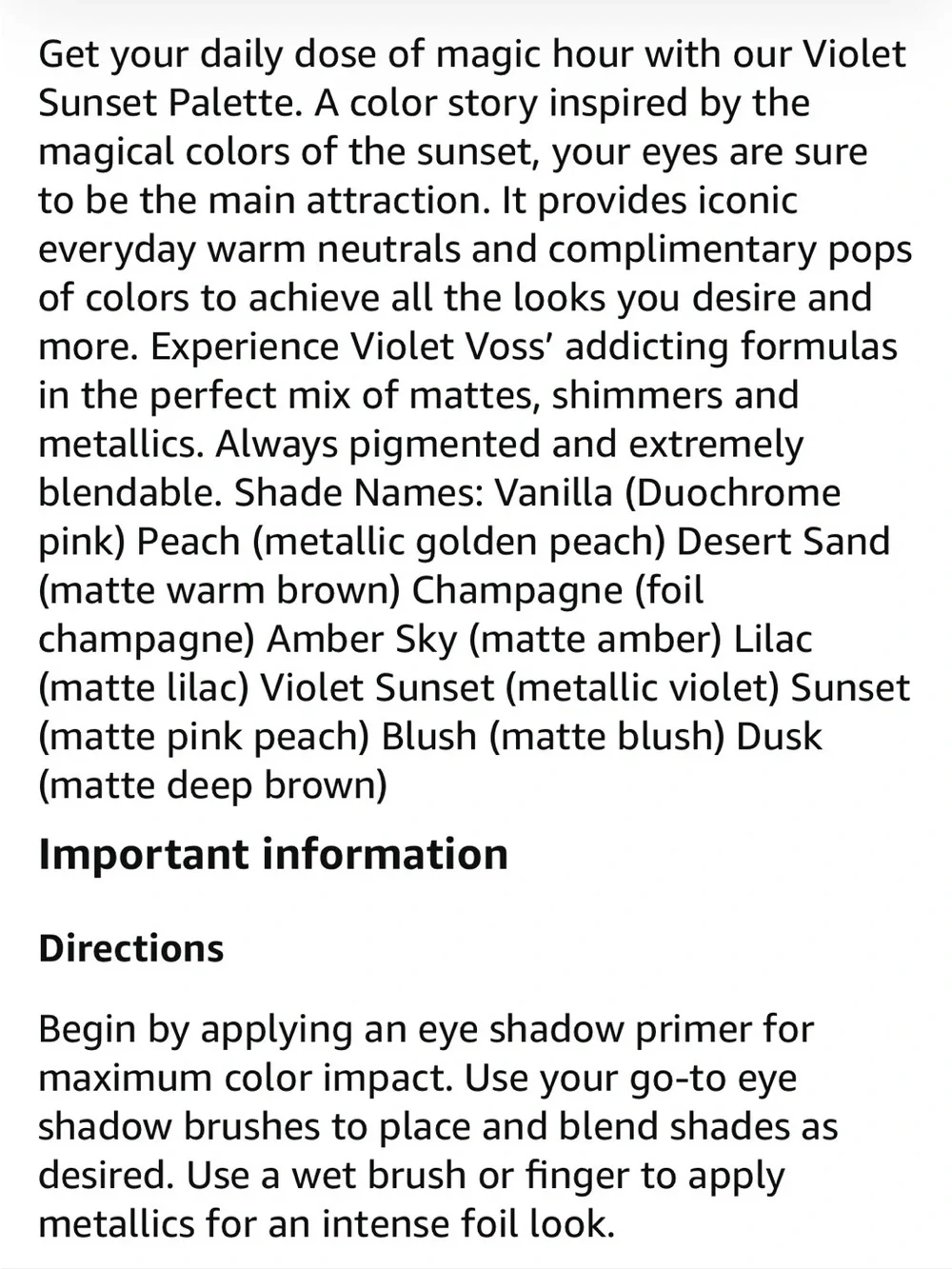 Violet Voss Sunset Gradient Eyeshadow Palette — Pink & Purple